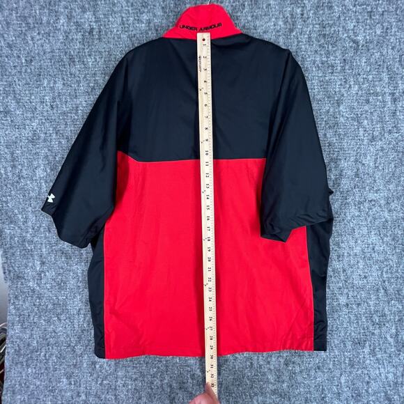 Under Armour Windbreaker Mens Large Red Performance Golf Pullover Greenville SC - Picture 7 of 8